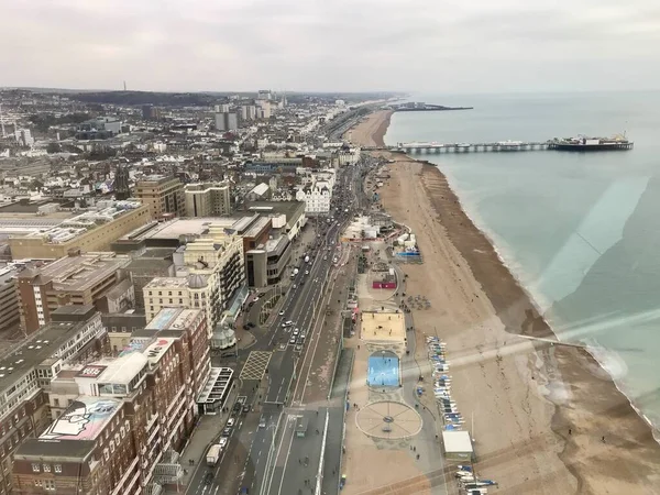 Widok Brighton Szczytu Wieży I360 Brighton Wielka Brytania Stycznia 2019 — Zdjęcie stockowe