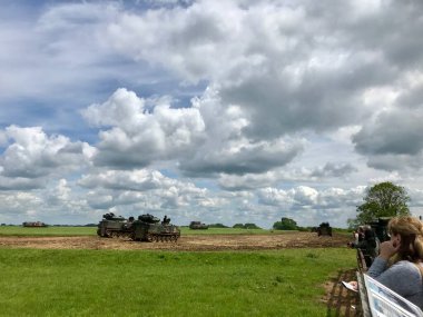 Armourgeddon Askeri Müzesi 'nde tanklar sergileniyor. Kocaları Bosworth, Lutterworth İngiltere. 9 Haziran 2019.
