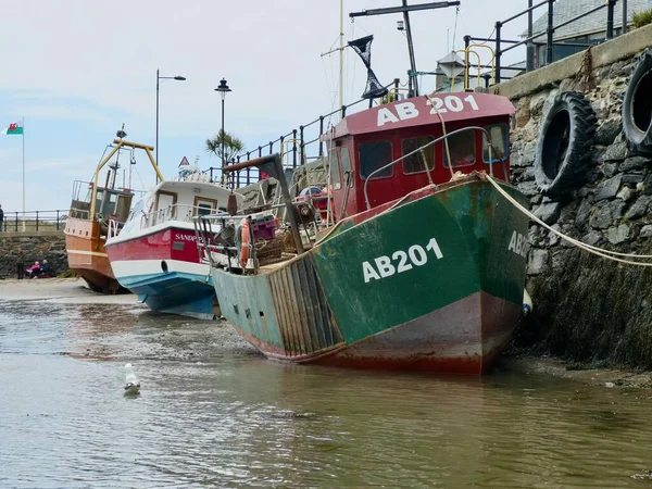 Рибні Човни Пришвартовані Гавані Бармута Barmouth Wales Травня 2019 — стокове фото