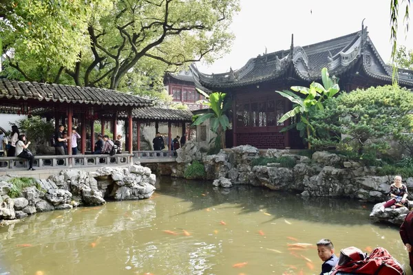 Шанхай Китай Октября 2018 Года Сад Сад Счастья Традиционный Китайский — стоковое фото