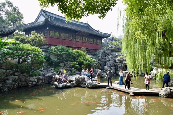 Šanghaj Čína Října2018 Garden Nebo Garden Happiness Tradiční Čínská Zahrada — Stock fotografie