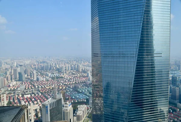 stock image  Aerial view of Shanghai from The Jin Mao Tower. Shanghai, China, October 24, 2018.