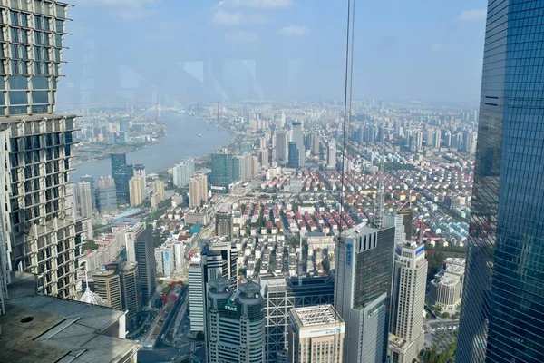 从金毛塔俯瞰上海 2018年10月24日 中国上海 — 图库照片
