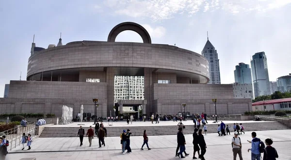 stock image Shanghai Museum outside view. Shanghai, China. October 25, 2018. 