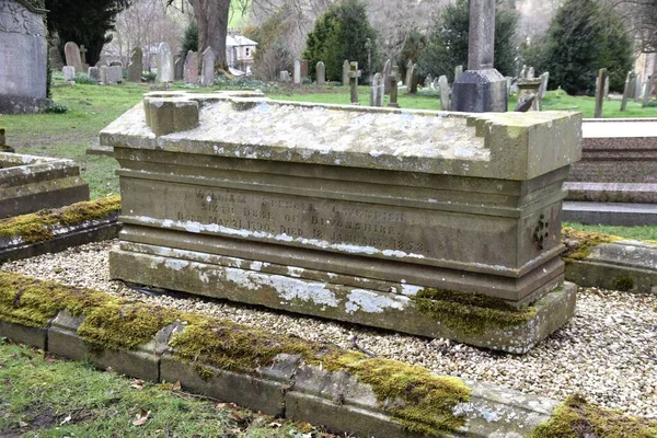 威廉卡文迪什的坟墓 德文郡公爵六世 1790 1858年 Edensor Derbyshire 2023年3月17日 — 图库照片