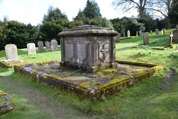 Grave Joseph Paxton 1803 1865 Edensor Derbyshire Reino Unido Marzo —  Fotos de Stock