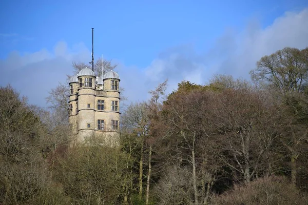 Chatsworth Derbyshire Ngiltere Mart 2023 Chatsworth Malikanesi Bakan Kulesi 1582 — Stok fotoğraf