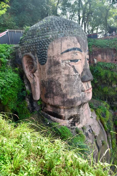 Leshan Giant Buddha Largest Stone Buddha World Leshan Sichuan China — Stock Photo, Image