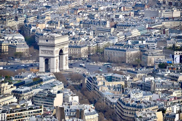 Paris France Mars 2023 Ariel Vue Arc Triomphe — Photo