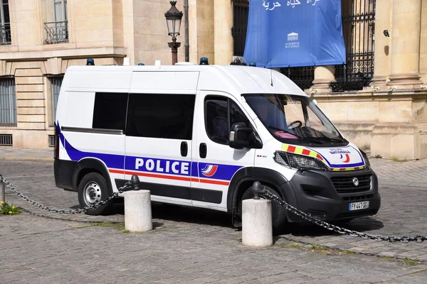 Paris France March 2023 Police Vans Streets Paris — Stock Photo, Image