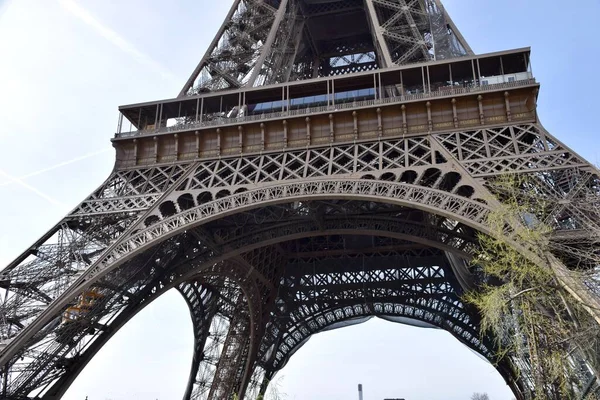 Париж Франція Березня 2023 Року Ейфелева Вежа Центральна Секція Закрита — стокове фото