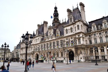 Htel de Ville, Paris Belediyesi. Avluda. Paris, Fransa, 29 Mart 2023. 