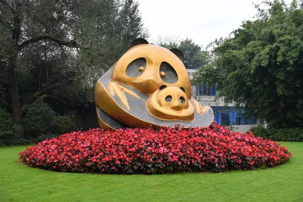 Escultura Panda Base Investigación Cheng Cría Panda Gigante Chengdu Sichuan —  Fotos de Stock