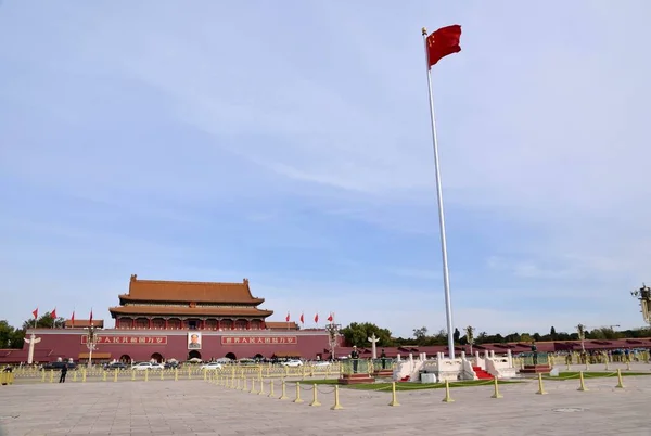 Het Tiananmen Plein Tiananmen Toegang Tot Verboden Stad Beijing China — Stockfoto