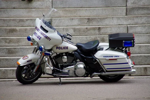 Cambridge Harvard Univercity Police Harley Davidson Motorcycle September 2016 — Stock Photo, Image