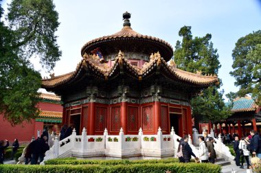 Yasak Şehir 'de bir Pagoda. Pekin, Çin. 6 Kasım 2018. 