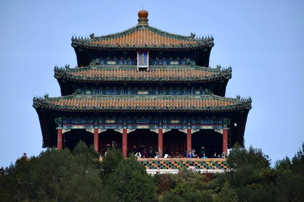 Yasak Şehir Deki Jingshan Park Taki Pagoda Pekin Çin Kasım — Stok fotoğraf