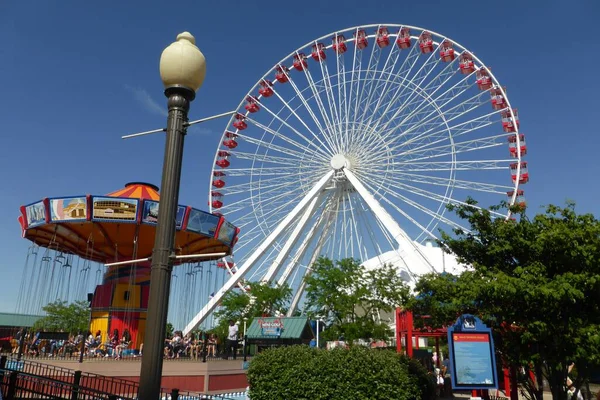 1995 Ferris Wheel Pier Park Chicago Usa June 2014 — Stock Photo, Image