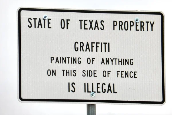 キャデラック牧場での案内看板 落書きなし アメリカのテキサス州アマリロ 6月8日 2014年 — ストック写真