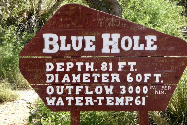 Blue Hole Uszoda Jele Santa Rosa Usa 2014 Június — Stock Fotó