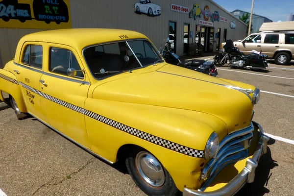 Vintage American Yellow Cab Ruta Auto Museum Santa Rosa Junio —  Fotos de Stock