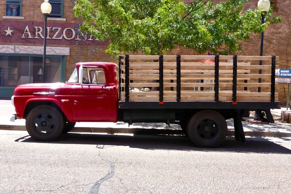 Red Flatbed Ford Rohu Klidu Eagles Iconic Location Winslow Arizona — Stock fotografie