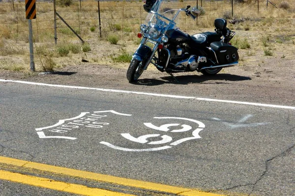 Seligman Arizona Junio 2014 Motocicleta Harley Davidson Por Una Gran — Foto de Stock