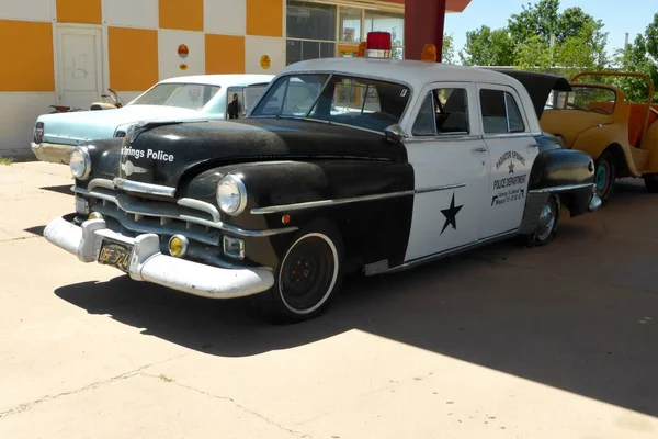 Seligman Arizona Junio 2014 Vintage American Police Car Fuera Del — Foto de Stock