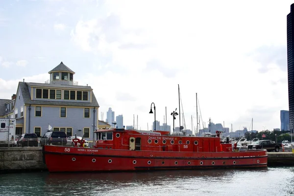 Fireboat Victor Schlaeger Chicago Fire Department Chicago River Chicago Illinois — Stock Photo, Image