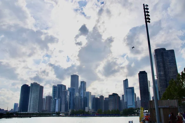 Chicago Skyline Rivière Chicago Chicago Illinois États Unis Sptember 2016 — Photo