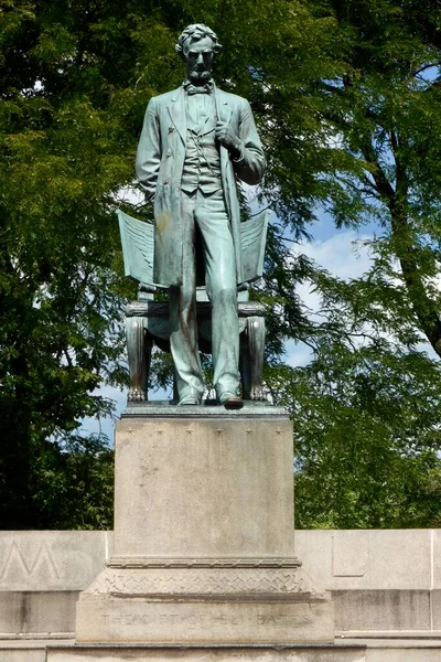 Estatua Abraham Lincoln Lincoln Park Chicago Illinois Septiembre 2016 — Foto de Stock