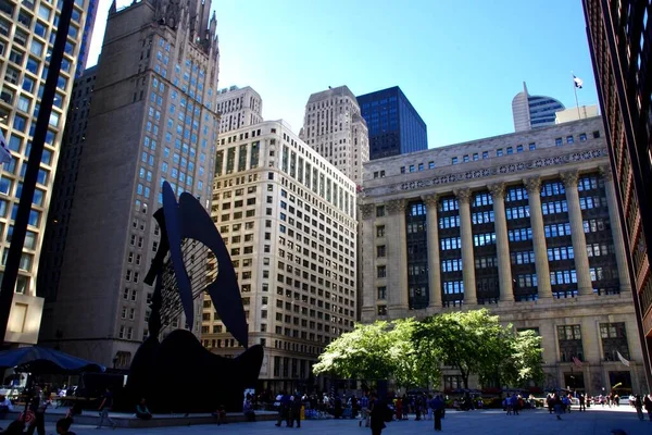 Daly Plaza Com Chicago Picasso Câmara Municipal Chicago Eua Setembro — Fotografia de Stock