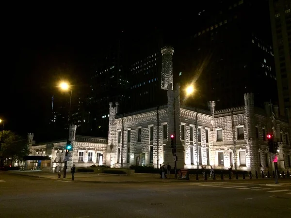 Chicago Water Tower Sur Magnificent Mile Nuit Chicago Usa Septembre — Photo