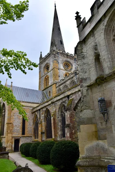 Kostel Nejsvětější Trojice Pohřebiště Williama Shakespeara Stratford Avon Velká Británie — Stock fotografie