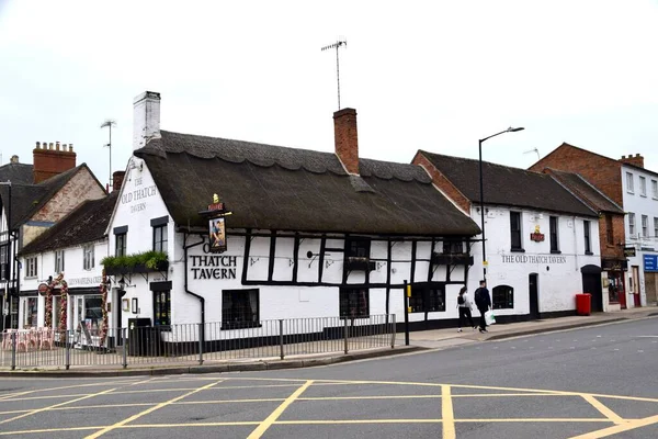 Vieille Taverne Chaume Ancien Pub Stratford Datant 1470 Stratford Avon — Photo