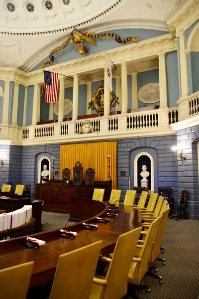 stock image The State Senate Chamber in the Massachusetts State House. Boston, MA, USA. September 27, 2016. 