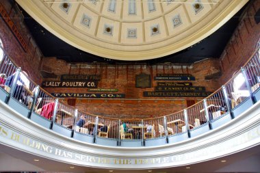 Quincy Market Rotunda, bir iç görüş. Boston, MA, ABD. 27 Eylül 2016. 