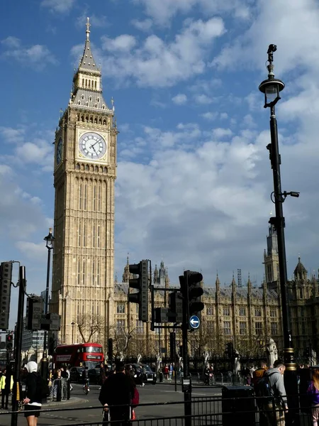 Huizen Van Het Parlement Met Elizabeth Tower Big Ben Londen — Stockfoto