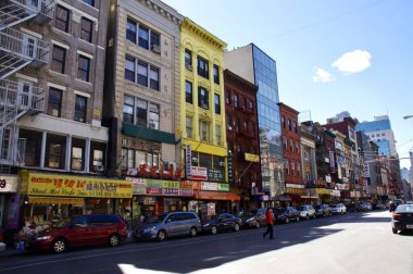 Çin Mahallesi, Manhattan, New York 'taki binalar. New York, New York, ABD. 4 Nisan 2015. 