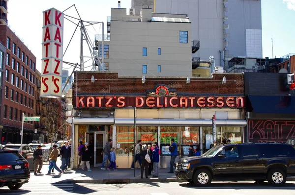 Katz Deli 205 Houston New York Oldedst Deli Нью Йорк — стокове фото