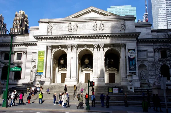New York Public Library Main Branch Inaugurado 1911 Nueva York — Foto de Stock