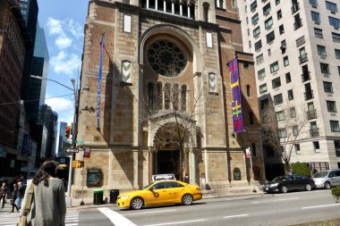 Christ Church (Birleşik Metodist Kilisesi), Manhattan 'ın Yukarı Doğu Yakası' nda bulunan bir Metodist kilisesidir. New York, New York, ABD. 5 Nisan 2015. 