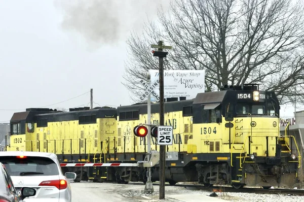 Maryland Pennsylvania Railroad Train Numéro 1504 Lancaster États Unis Avril — Photo
