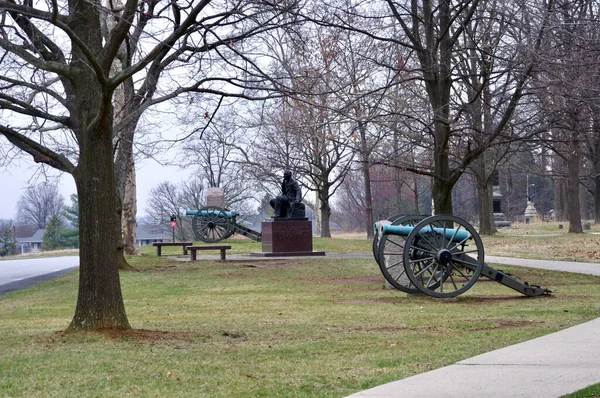 Pomnik Alberta Woolsona 1850 1956 Armatami Gettysburgu Gettysburg Usa Kwietnia — Zdjęcie stockowe