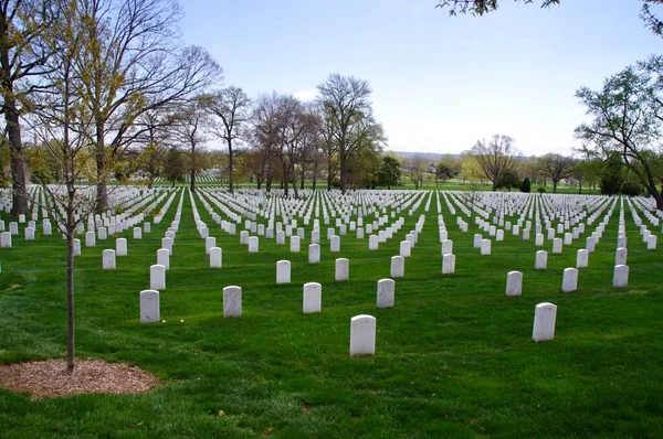 stock image Washington, DC, USA. April 17, 2015. Military Graves at Arlington National Cemetery.