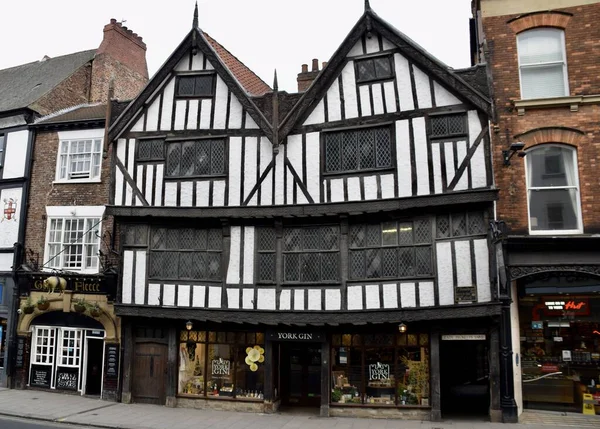 stock image 16th Century Sir Thomas Herbert's House, 12 Pavement. Now The York Gin Shop.York, UK. May 24, 2023. 