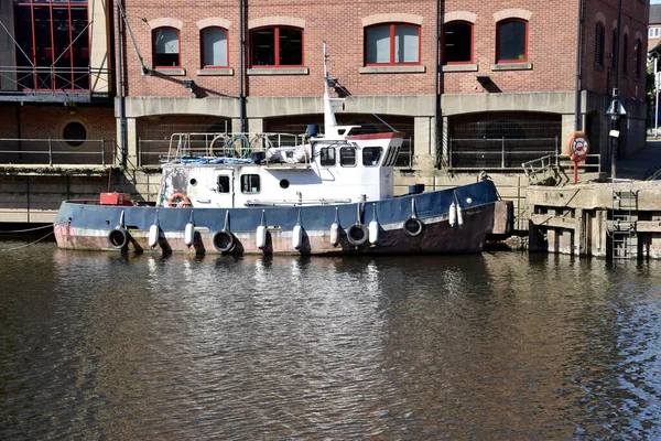 stock image The Tugboat Thames Pilot moored on The River Ouse. York, UK. May 25, 2023. 