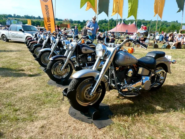 Harley Davidson Motorfietsen Het Black Deer Americana Music Festival Tunbridge — Stockfoto