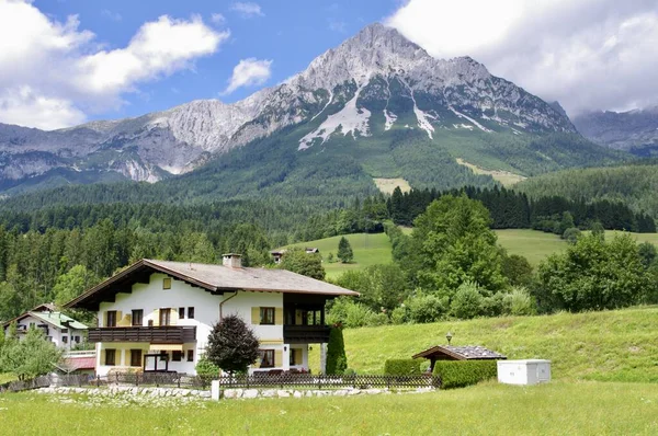 Soll Ausztria 2013 Július Tipikus Tiroli Ház Heho Salve Hegy — Stock Fotó