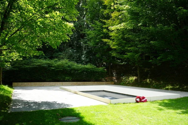 stock image The Canadian Memorial Garden at the Mmorial de Caen Museum. Caen, France, July 2, 2023. 